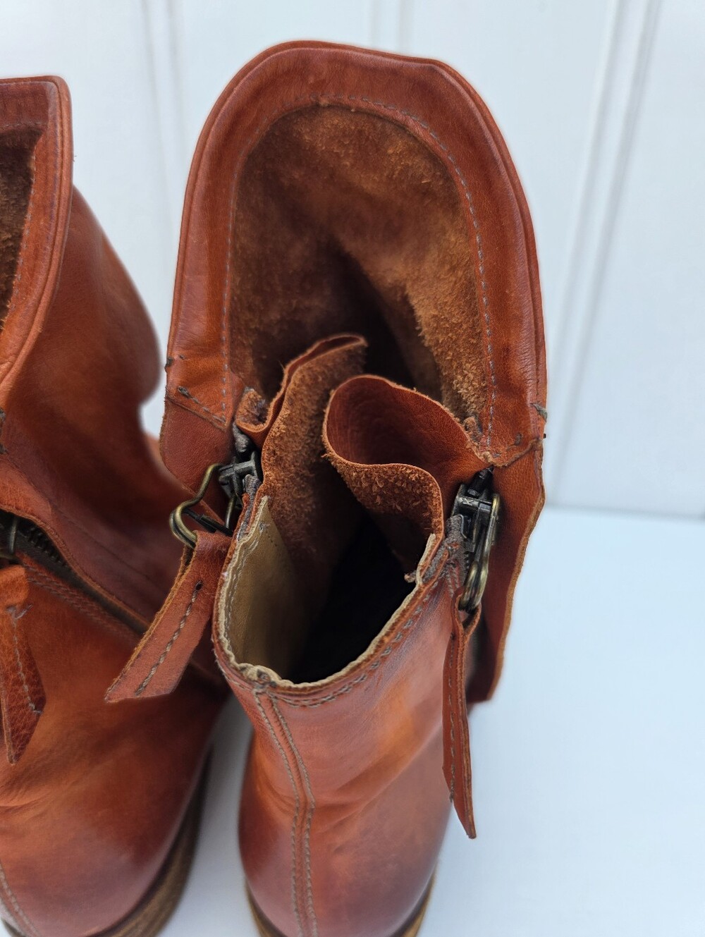 A.S.98 Leather Boho Biker Slouchy Ankle Boots Size EU 37 - Picture 8 of 16